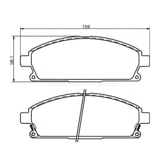 Колодки ручного тормоза NISSAN X-TRAIL T30/PRIMERA P12 AKOK