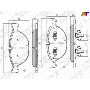 Колодки тормозные перед BMW X5 E70 07-13/X5 F15 13-/X6 E71 08-14/X6 F16 14- SAT