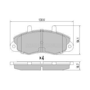 Колодки тормозные перед FORD TRANSIT 91-00 SAT