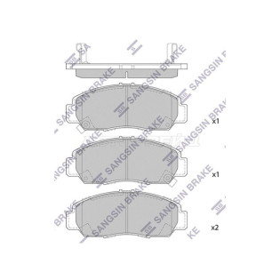 Колодки тормозные перед HONDA ACCORD CU 08-13 HI-Q/SANGSIN BRAKE