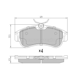 Колодки тормозные перед NISSAN ALMERA N15/16/PRIMERA P10/11 SAT