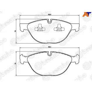 Колодки тормозные передн BMW X5 E70 3,5 disel/4,8I/X6 E71 BREMBO