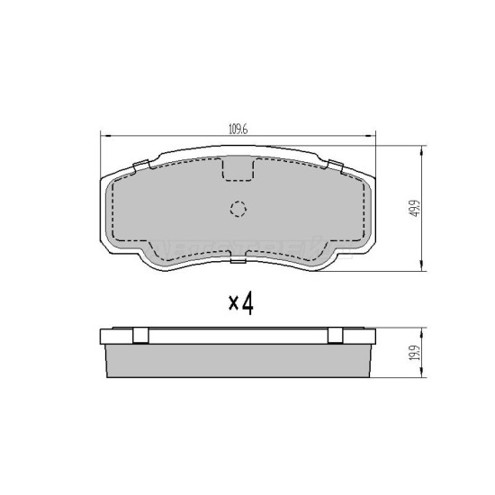 Колодки тормозные зад CITROEN JUMPER 97-/FIAT DUCATO 97-/PEUGEOT BOXER 97- SAT