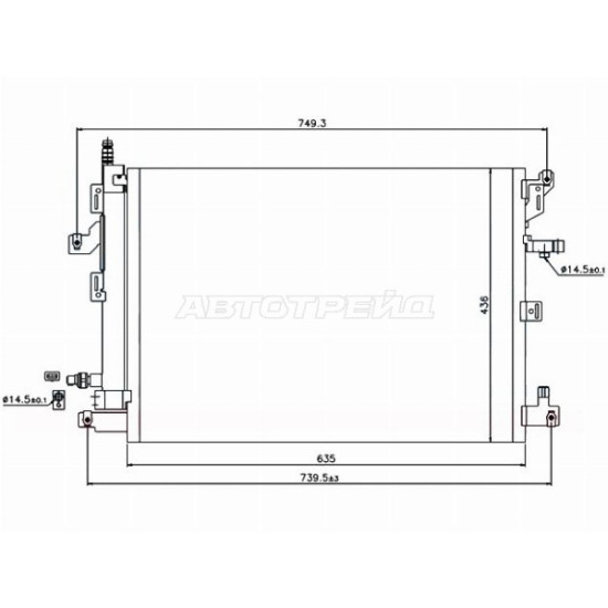 Радиатор кондиционера Volvo XC90 02-14 SAT